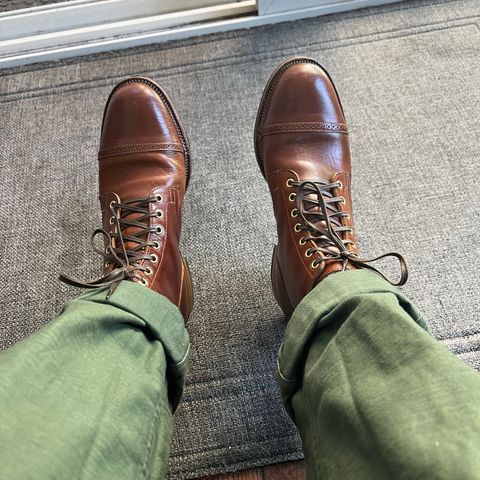 Search result thumbnail of Viberg Service Boot in Shinki Brown Oiled Horsebutt