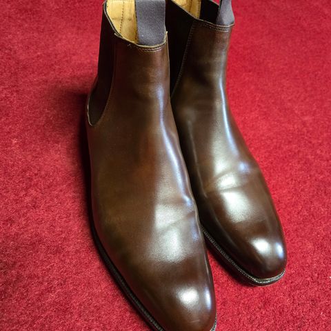 Crockett & Jones Maitland Dark Brown Antique Calf in Dark Brown Scotch Grain