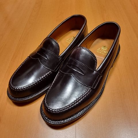 Alden Leisure Handsewn Penny Loafer in Horween Color 8 Shell Cordovan