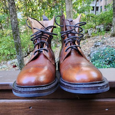 Tricker's Grassmere Country Boot in C.F. Stead Caramel Kudu Classic