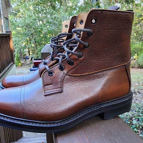 Tricker's Grassmere Country Boot in C.F. Stead Caramel Kudu Classic