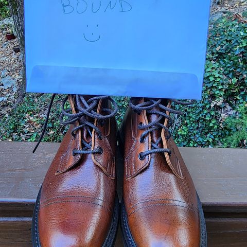 Tricker's Grassmere Country Boot in C.F. Stead Caramel Kudu Classic