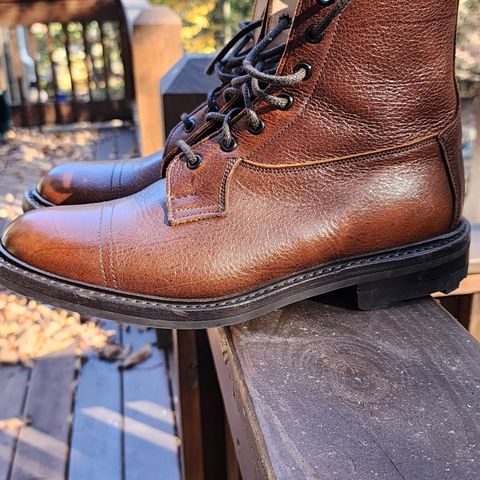 Tricker's Grassmere Country Boot in C.F. Stead Caramel Kudu Classic