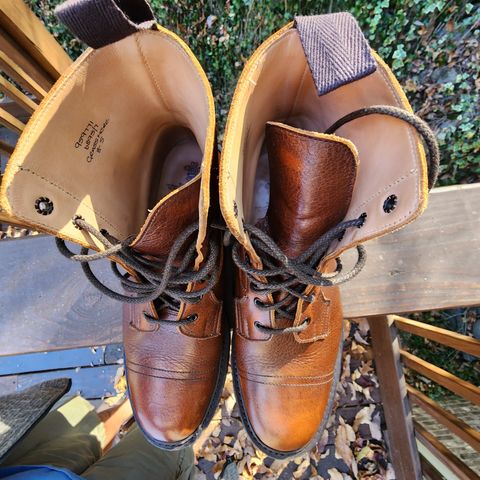 Tricker's Grassmere Country Boot in C.F. Stead Caramel Kudu Classic