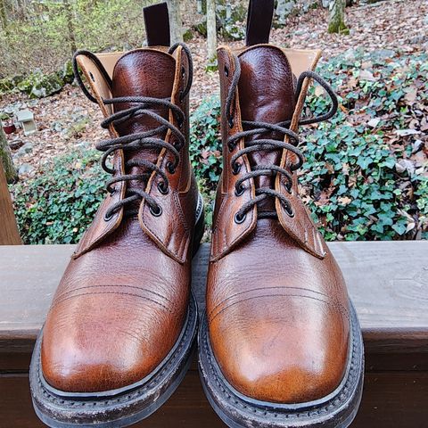 Tricker's Grassmere Country Boot in C.F. Stead Caramel Kudu Classic