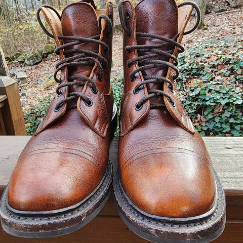 Tricker's Grassmere Country Boot in C.F. Stead Caramel Kudu Classic