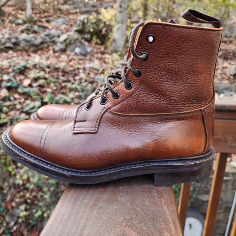 Tricker's Grassmere Country Boot in C.F. Stead Caramel Kudu Classic