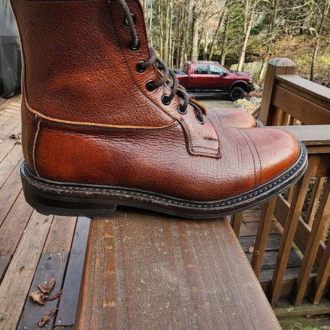 Tricker's Grassmere Country Boot in C.F. Stead Caramel Kudu Classic