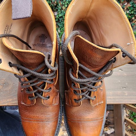 Tricker's Grassmere Country Boot in C.F. Stead Caramel Kudu Classic
