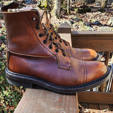 Tricker's Grassmere Country Boot in C.F. Stead Caramel Kudu Classic