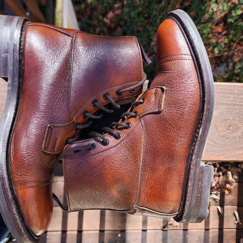 Tricker's Grassmere Country Boot in C.F. Stead Caramel Kudu Classic
