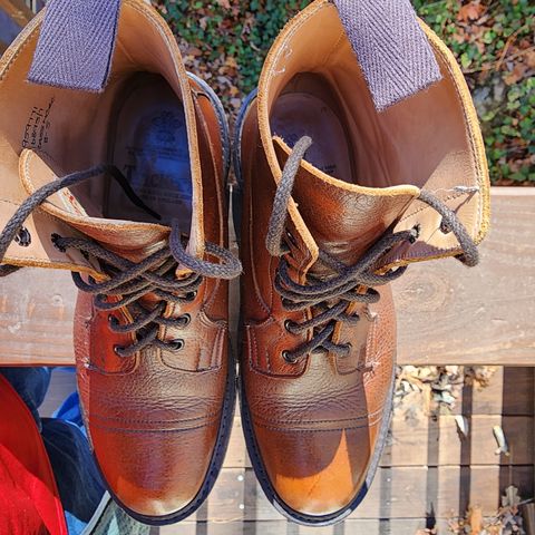 Tricker's Grassmere Country Boot in C.F. Stead Caramel Kudu Classic