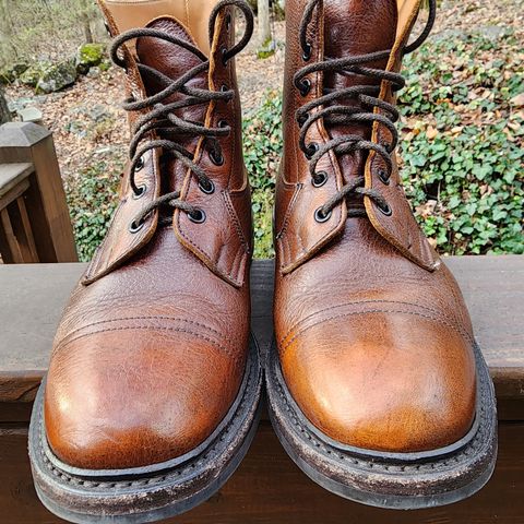 Tricker's Grassmere Country Boot in C.F. Stead Caramel Kudu Classic