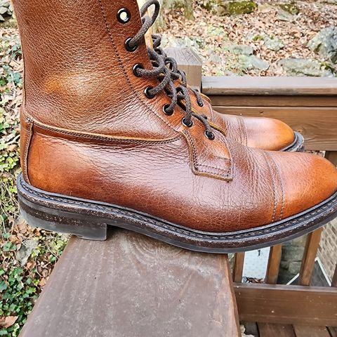 Tricker's Grassmere Country Boot in C.F. Stead Caramel Kudu Classic