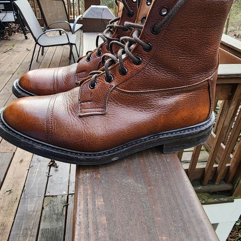 Tricker's Grassmere Country Boot in C.F. Stead Caramel Kudu Classic
