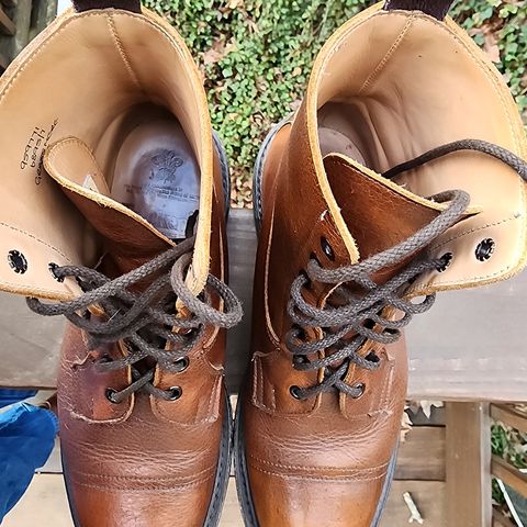 Tricker's Grassmere Country Boot in C.F. Stead Caramel Kudu Classic