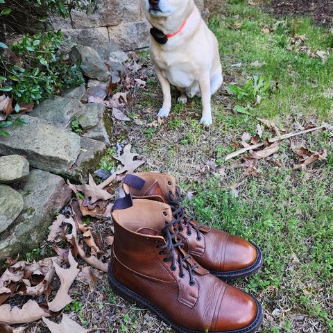 Tricker's Grassmere Country Boot in C.F. Stead Caramel Kudu Classic