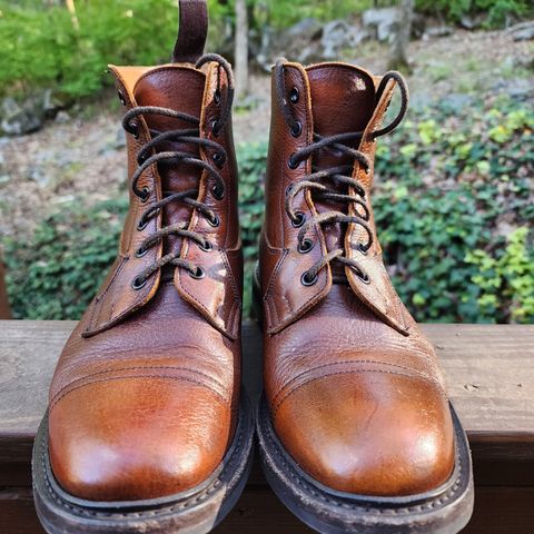 Tricker's Grassmere Country Boot in C.F. Stead Caramel Kudu Classic