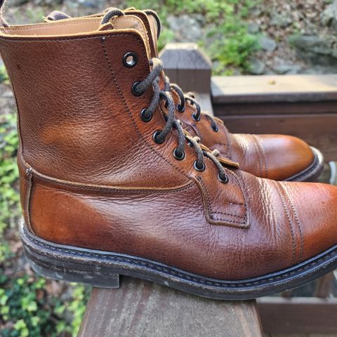 Tricker's Grassmere Country Boot in C.F. Stead Caramel Kudu Classic