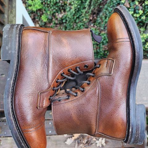 Tricker's Grassmere Country Boot in C.F. Stead Caramel Kudu Classic