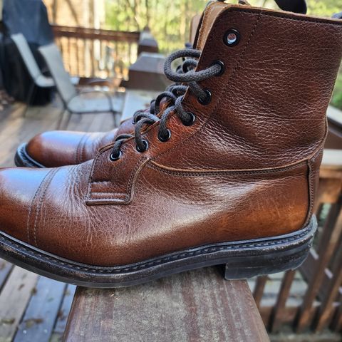 Tricker's Grassmere Country Boot in C.F. Stead Caramel Kudu Classic
