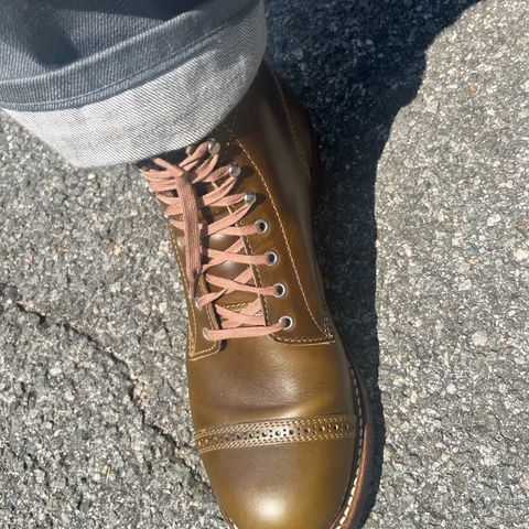 John Lofgren Combat Boots in Horween Olive Chromexcel