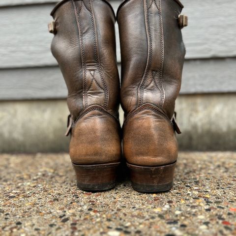 View photo of Unsung U 22-2 Engineer Boot in Wickett & Craig Natural Veg Tan