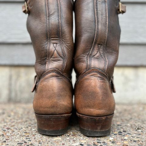 View photo of Unsung U 22-2 Engineer Boot in Wickett & Craig Natural Veg Tan