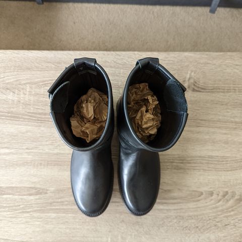 Addict Boots AB-01 Engineer Boots in Black Dye-Finished Horsehide