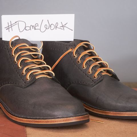 DIY Service Boot in Horween Black Nantucket