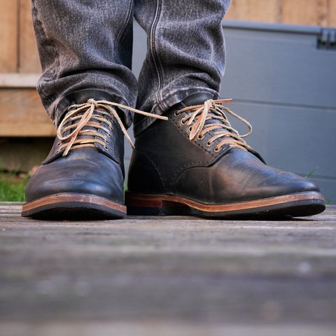 DIY Service Boot in Horween Black Nantucket