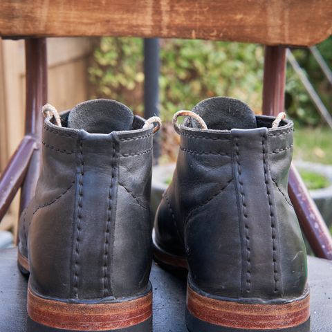 DIY Service Boot in Horween Black Nantucket