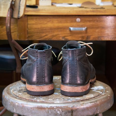 DIY Service Boot in Horween Black Nantucket