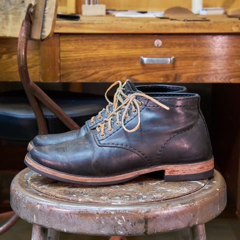 DIY Service Boot in Horween Black Nantucket