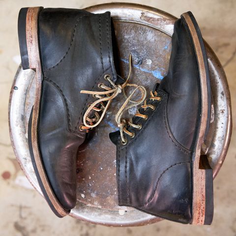 DIY Service Boot in Horween Black Nantucket