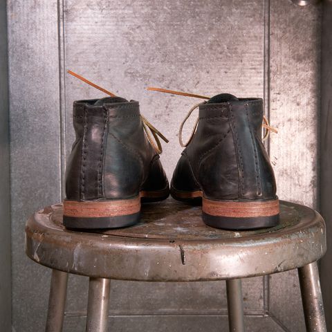 View photo of Self-Made Service Boot in Horween Black Nantucket