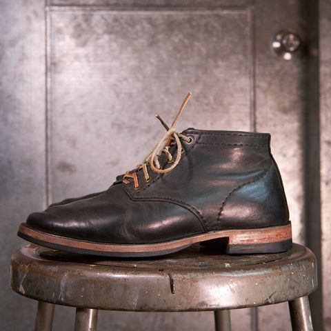 View photo of Self-Made Service Boot in Horween Black Nantucket