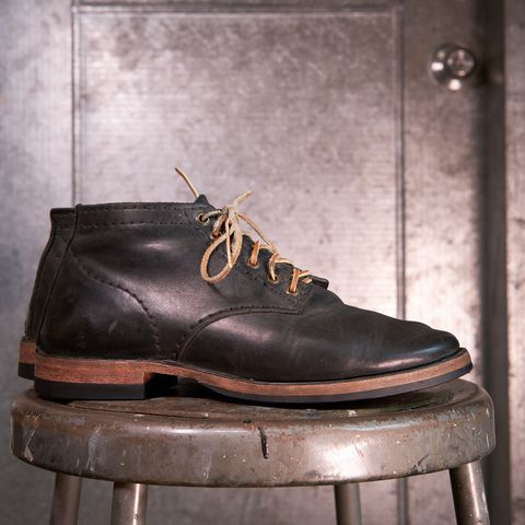 View photo of Self-Made Service Boot in Horween Black Nantucket