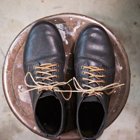 View photo of Self-Made Service Boot in Horween Black Nantucket