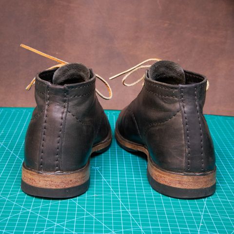 View photo of Self-Made Service Boot in Horween Black Nantucket