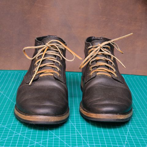 View photo of Self-Made Service Boot in Horween Black Nantucket