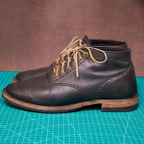 View photo of Self-Made Service Boot in Horween Black Nantucket