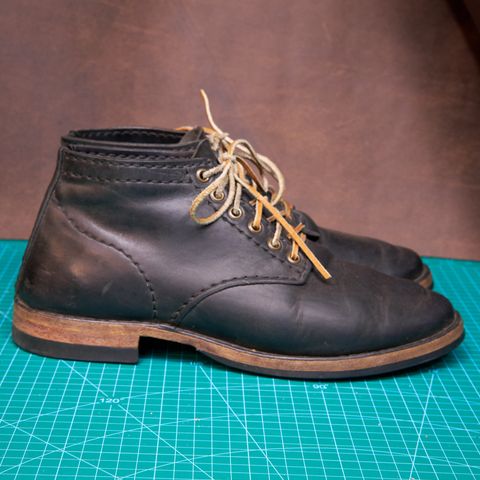 View photo of Self-Made Service Boot in Horween Black Nantucket