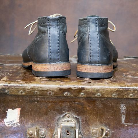 View photo of Self-Made Service Boot in Horween Black Nantucket