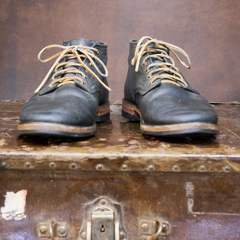 View photo of Self-Made Service Boot in Horween Black Nantucket