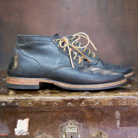 View photo of Self-Made Service Boot in Horween Black Nantucket