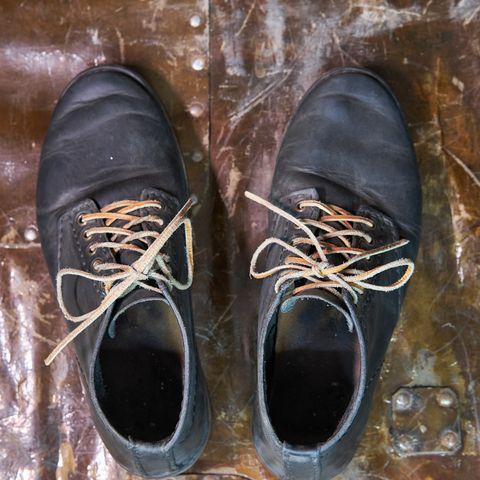 View photo of Self-Made Service Boot in Horween Black Nantucket