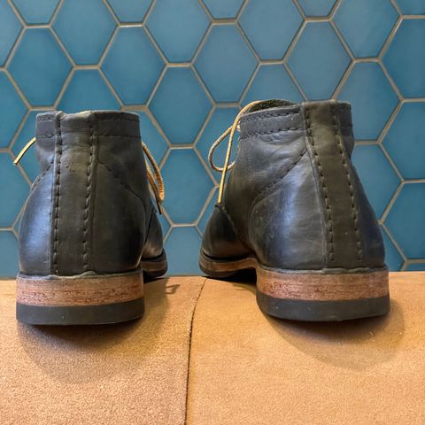 View photo of Self-Made Service Boot in Horween Black Nantucket