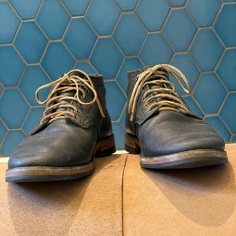 View photo of Self-Made Service Boot in Horween Black Nantucket