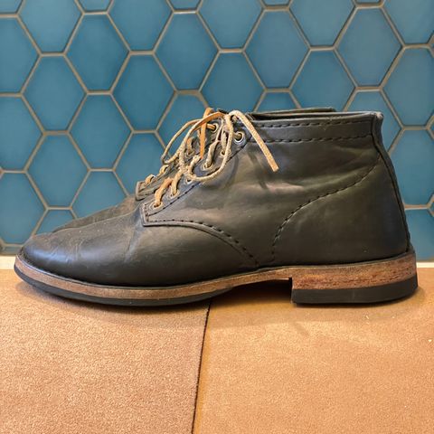 View photo of Self-Made Service Boot in Horween Black Nantucket